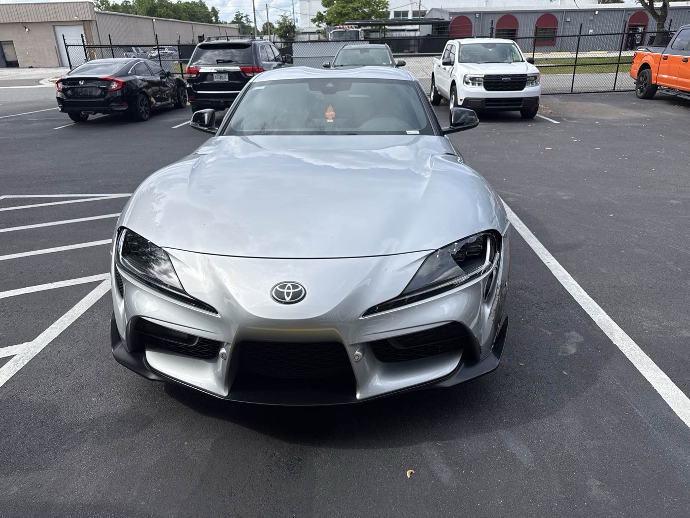 A Toyota Supra finished and ready for pickup after collision repair at Collision Center Orlando