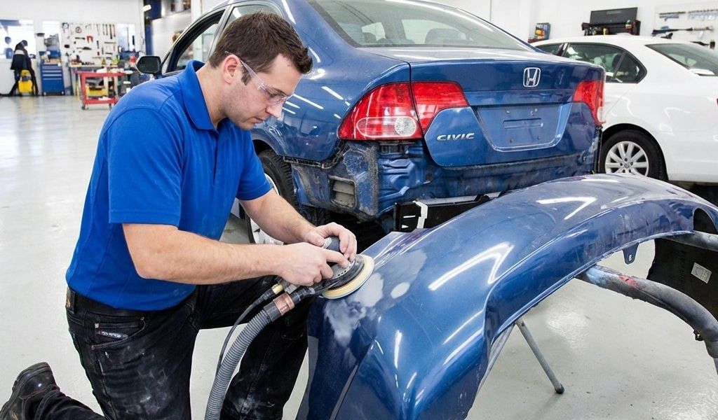 certified collision repair to honda bumper